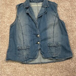 Denim Vest by Squeeze Jeans - Blue